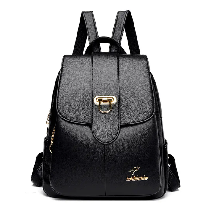 Simple Soft Leather Backpack