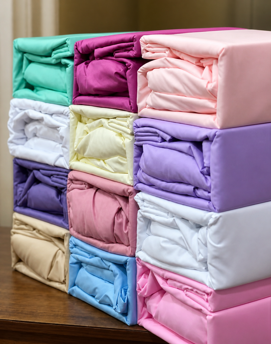 4pc Plain Fitted Bedsheets