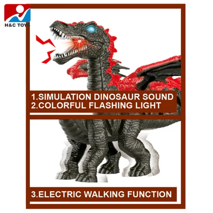 New ABS Plastic Electric Animal Simulation Sound Walking Dinosaur Toy for Kids