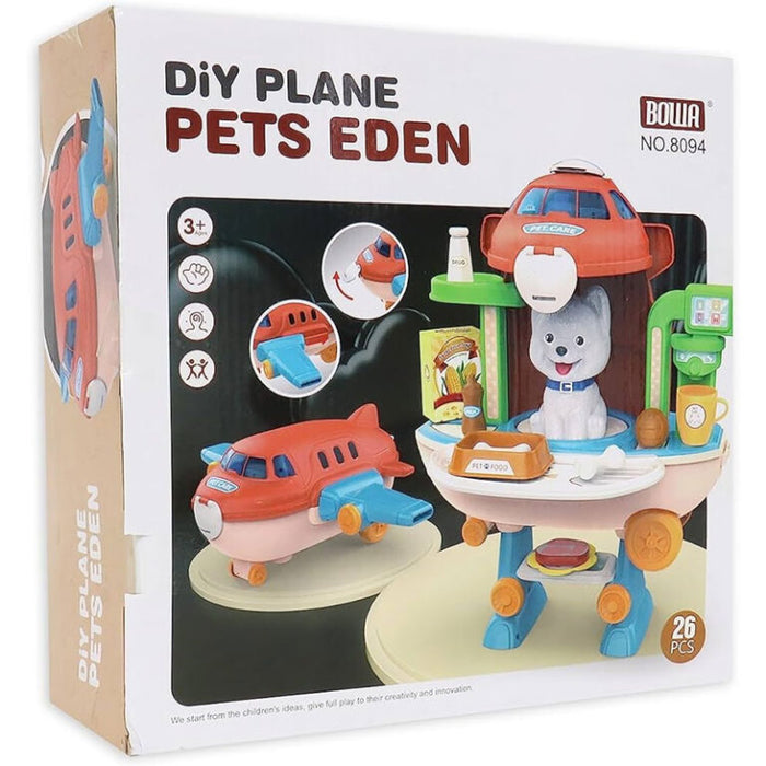 2-in-1 Veterinarian Clinic Plane Pretend Play 45 Pcs