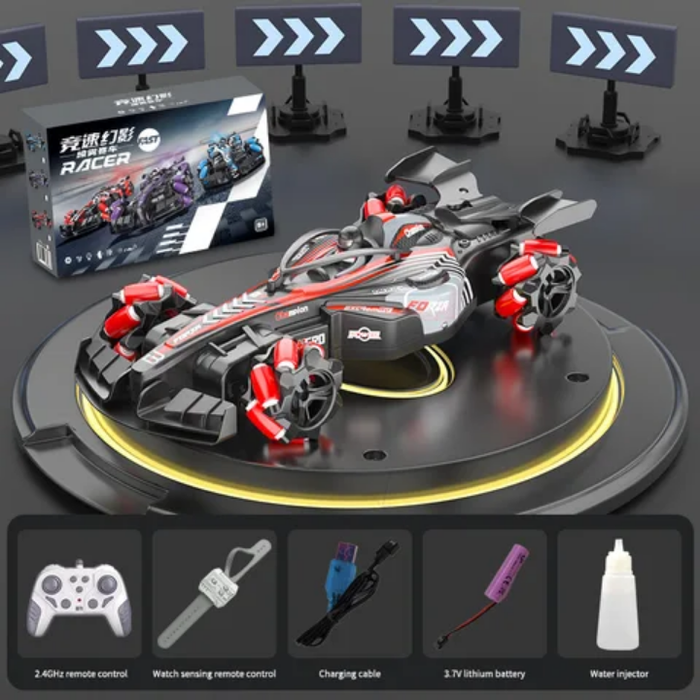 2.4Ghz Remote Control Car RC High Speed Racing Drift Car Spray Smoking Electric Gesture Sensor 4 Channels Smart Kid Stunt Car