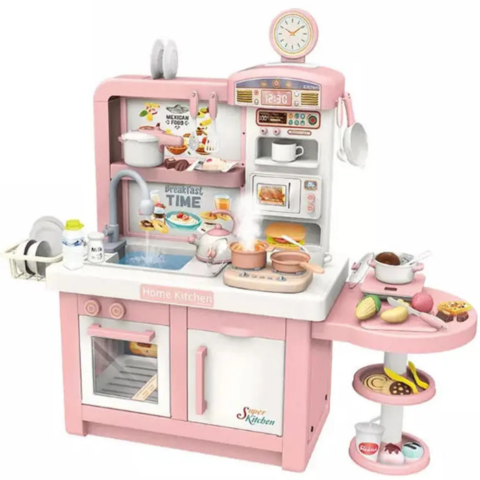 Children Simulated Cooking Equipment Kitchen Play Table 100 cm Electric Water-Spouting Touch-Controlled Induction Cooktop Toy