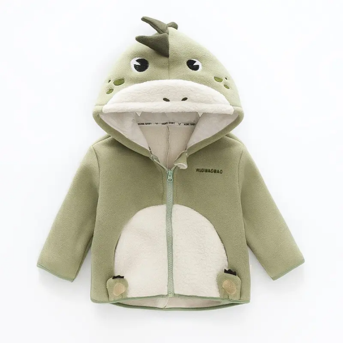 Baby Boys and Girls Warm Hood Coat Toddlers Kids Cute Animal Polar Fleece Jackets for Winter Children's Zip-up Coat Thick Hoodie