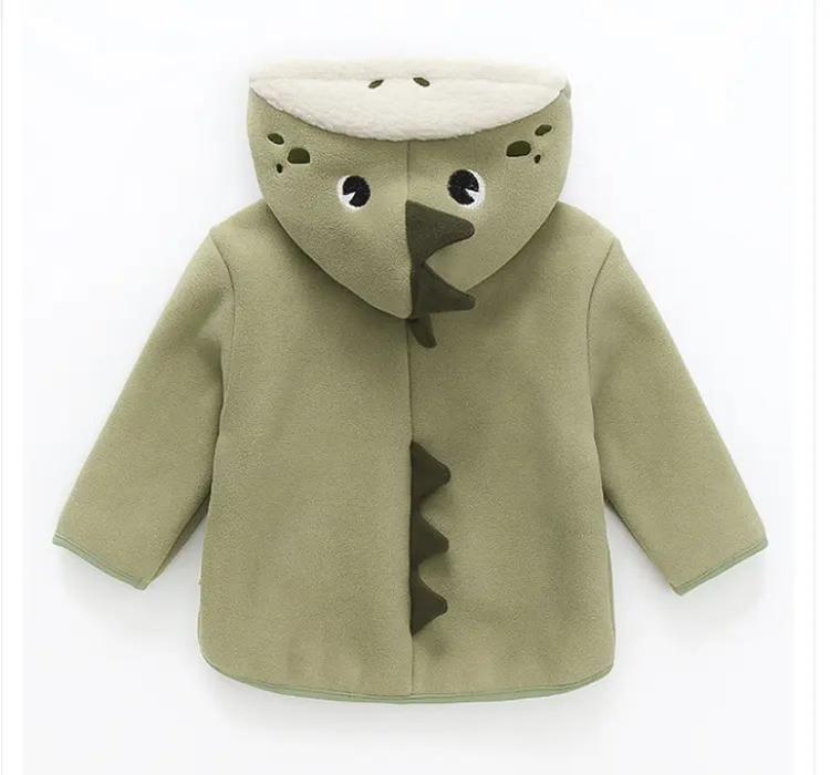 Baby Boys and Girls Warm Hood Coat Toddlers Kids Cute Animal Polar Fleece Jackets for Winter Children's Zip-up Coat Thick Hoodie