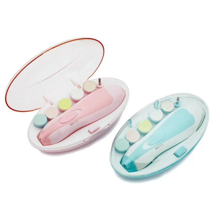 Electric Nail Polisher Drills Baby Powder 6-piece Electric Nail Clipper Manicure Newborns Baby Care Kit Nail Trimmer Electric