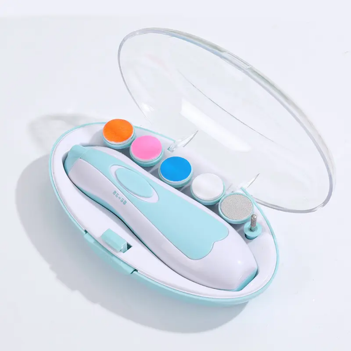 Electric Nail Polisher Drills Baby Powder 6-piece Electric Nail Clipper Manicure Newborns Baby Care Kit Nail Trimmer Electric
