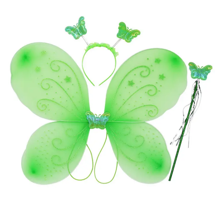 Fairy Butterfly Costume with Skirt ,Magic Stick & Tiara