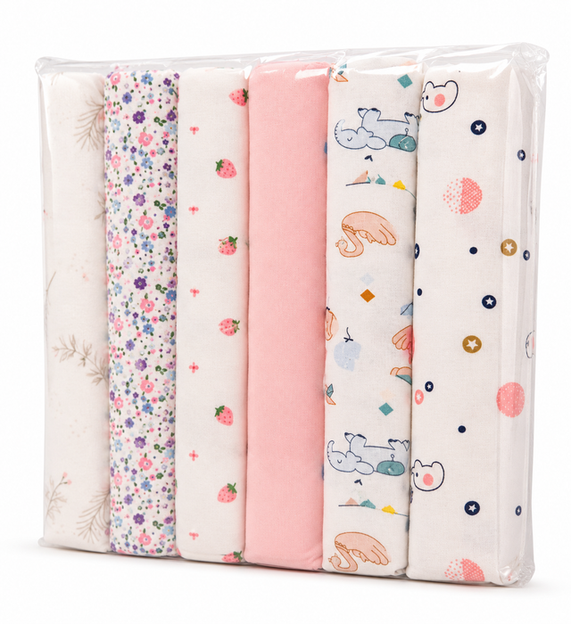 Fluffy Care 6pc Stretchy Baby Bedsheets