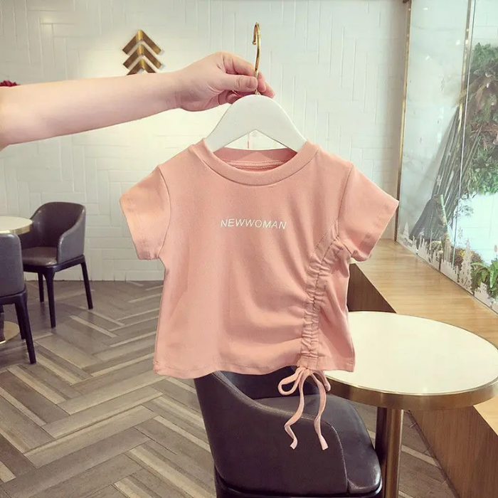 Summer New Loose Crew Neck Short-sleeved T-shirt Student Top Cotton T-shirt