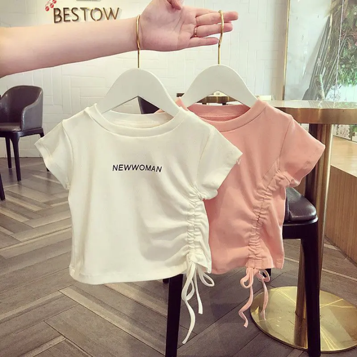 Summer New Loose Crew Neck Short-sleeved T-shirt Student Top Cotton T-shirt
