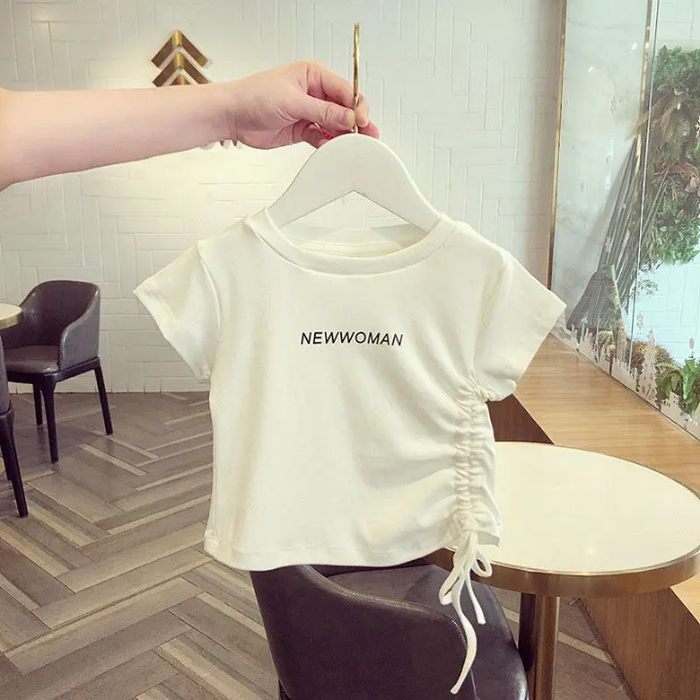 Summer New Loose Crew Neck Short-sleeved T-shirt Student Top Cotton T-shirt