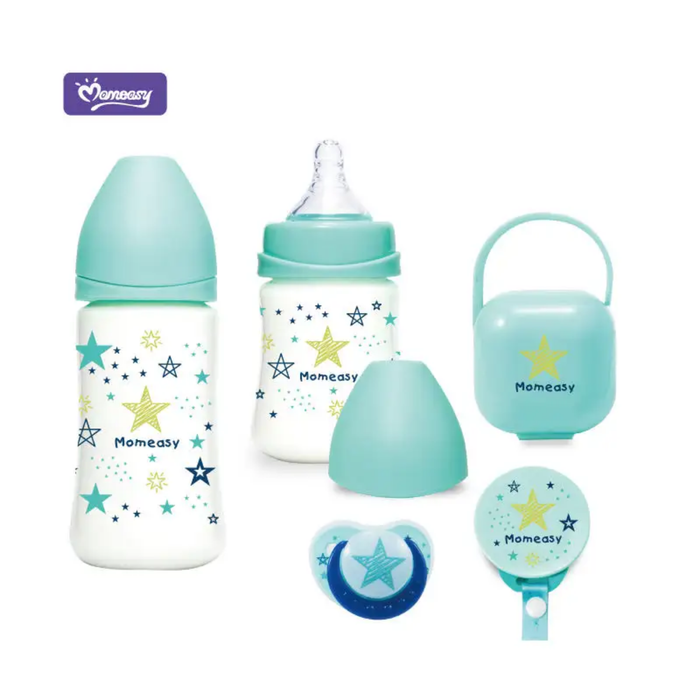 In Stock Hot Selling Baby Gift Products for New Born Baby Feeding Bottle Set Silicone Nipple Bottle for Baby Feeding