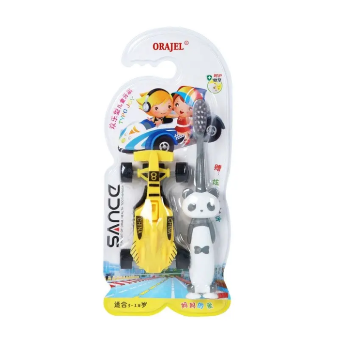 Children's Cartoon Toothbrush with Super Hero Toy Kids Toothbrush Car Toys Kids Toothbrush 3d