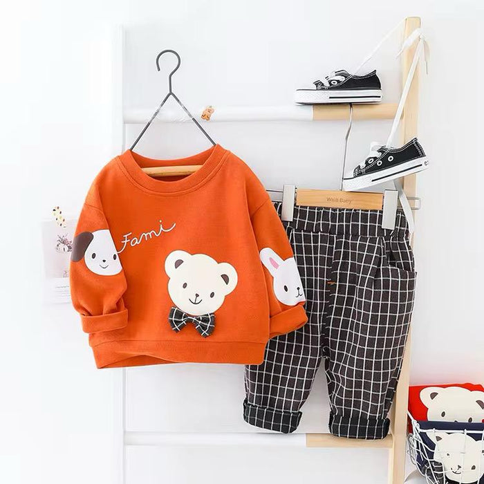 Fami 2pcs with checked trouser