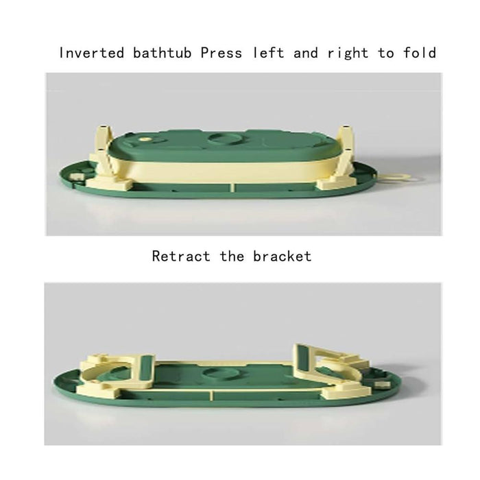 Folding bathtub with thermometer