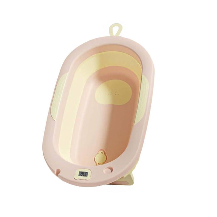 Folding bathtub with thermometer
