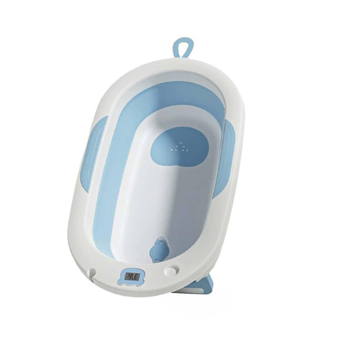 Folding bathtub with thermometer
