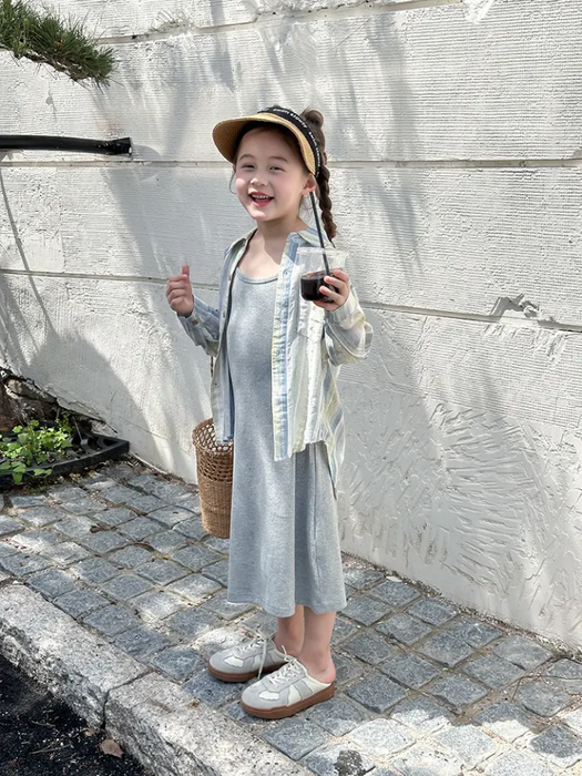 Summer Washed Cotton Short Sleeve Kids Boy's Shirt