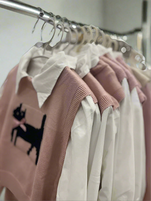 Girls 2pc Shirt with Sweater Vest