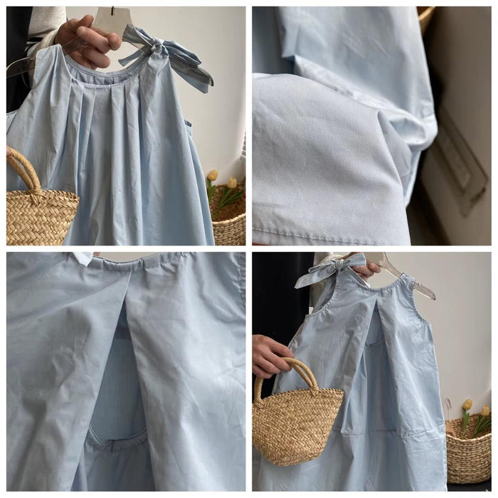 Cotton Dress With Open Back