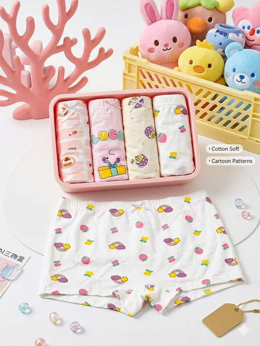 4-piece girls' knickers set