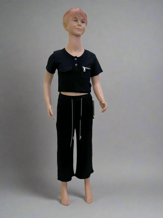 Girls 2pc with Zipped Top