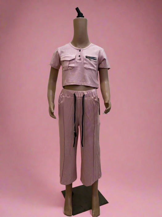 Girls 2pc with Zipped Top