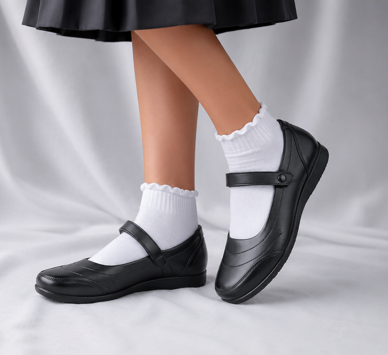 Girls' Black Mary Jane School Shoes