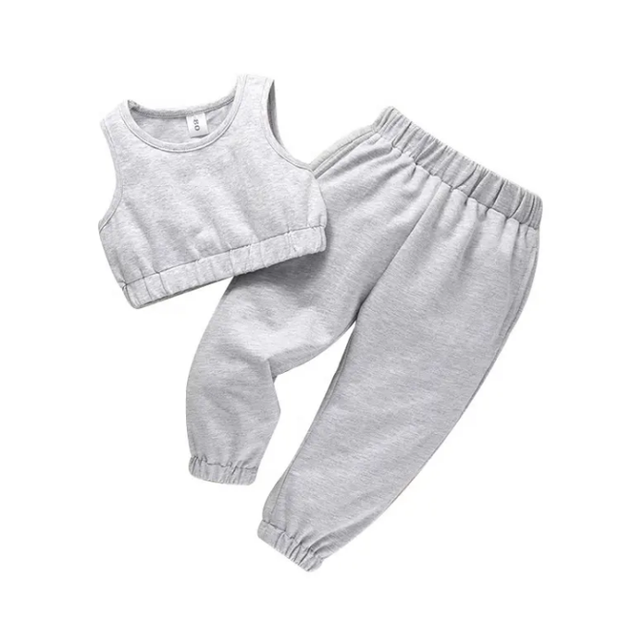 Girls Armless Top & Sweatpants