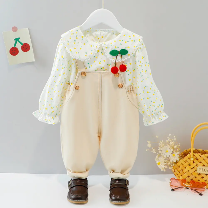 Girls Floral Pinaform