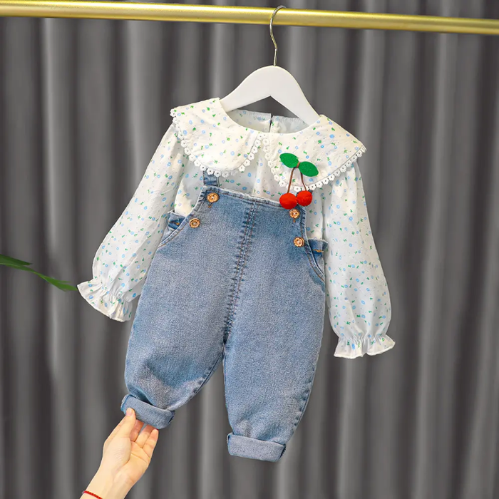 Girls Floral Pinaform