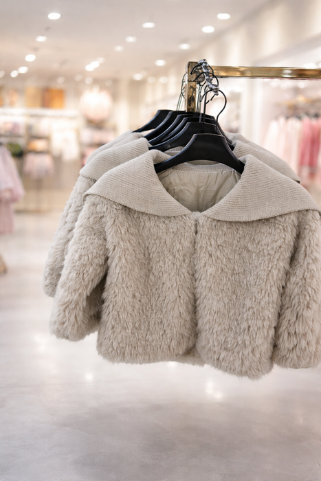 Kids Blush Fluffy Jacket