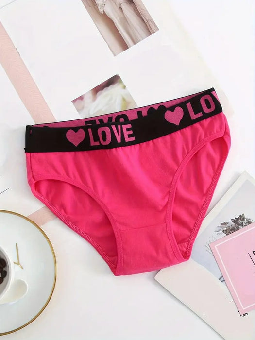 Letter Tape Bikini Panties