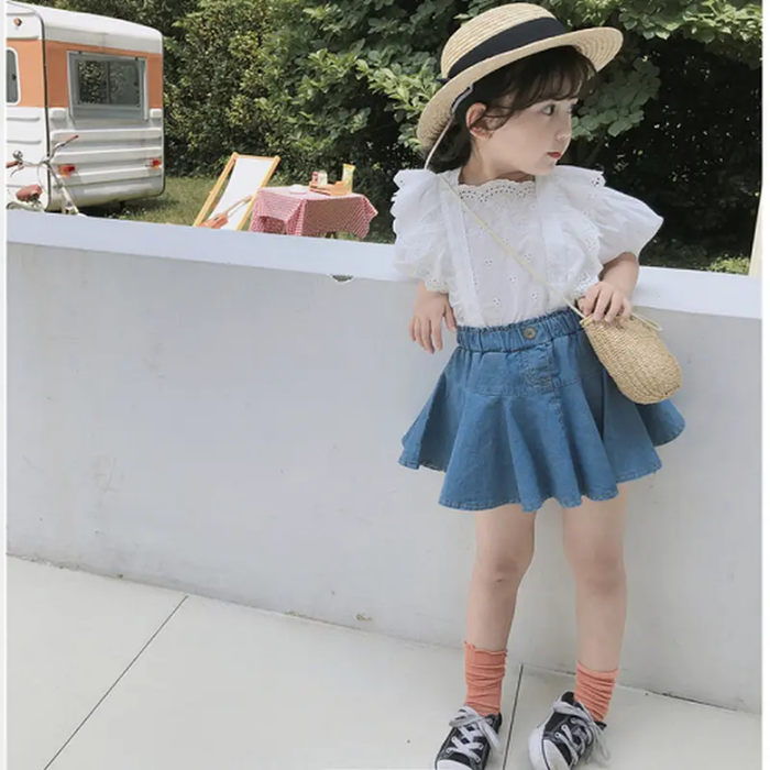Girls Short Wrapper & Top