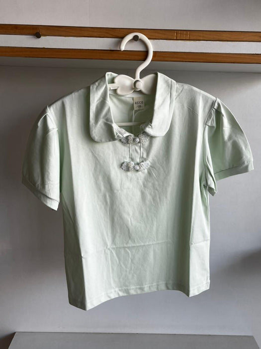 Girls Top with Collar