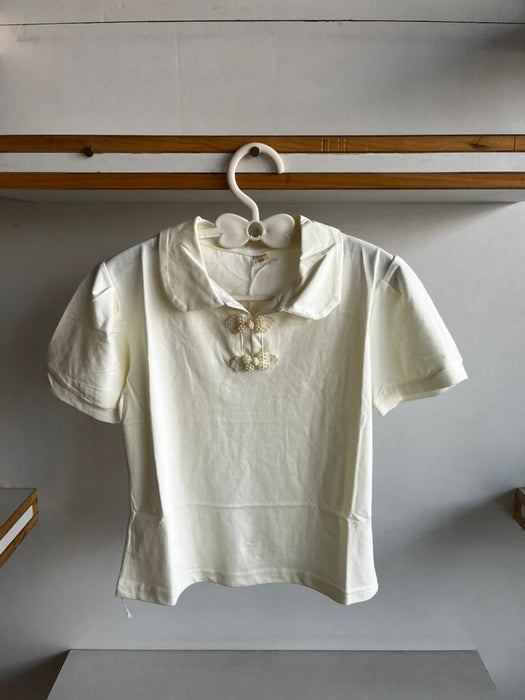 Girls Top with Collar
