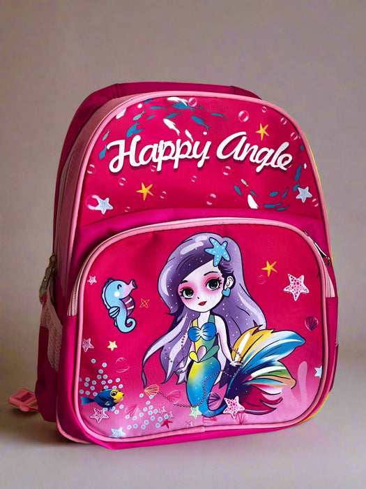 Happy Angle Pink School Bag