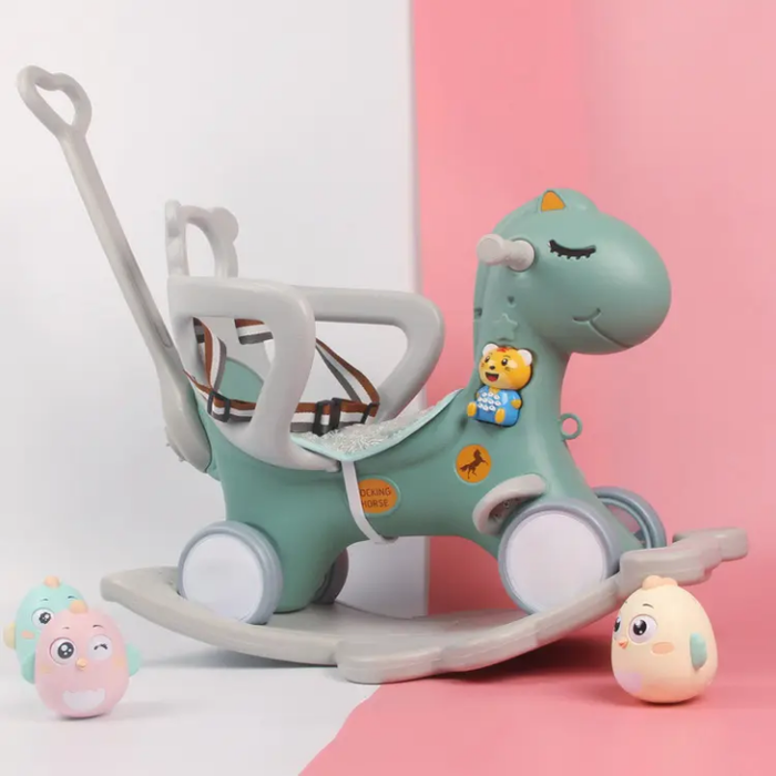 Rocking Horse for Children 2-in-1 First Birthday Gift Baby Trolley Toy Cart Dual-purpose Toddler Toys Baby Rocking Chair