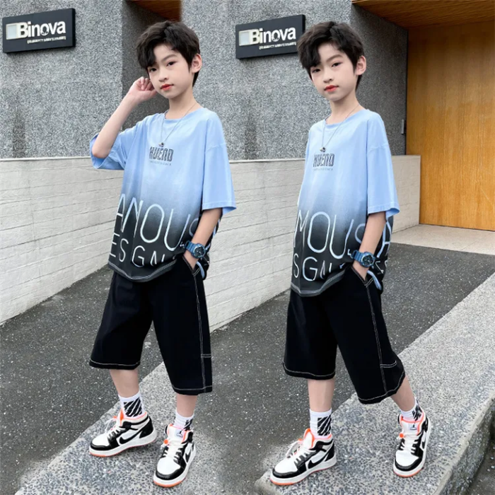Children's Clothing Boys Suits Summer 3-12years Children's Boys Summer Clothing Fashion Tshirt Clothes