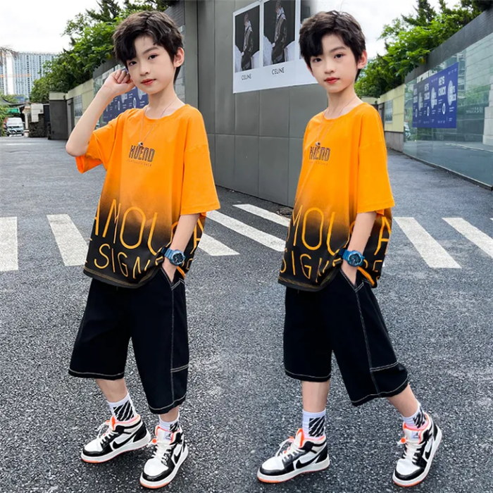 Children's Clothing Boys Suits Summer 3-12years Children's Boys Summer Clothing Fashion Tshirt Clothes
