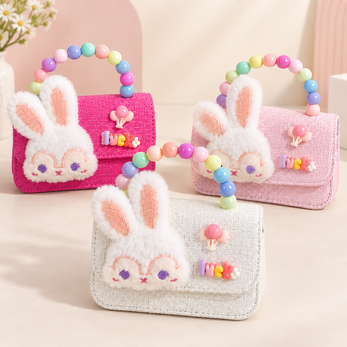 Bunny Mini Handbag for Girls: Bunny & Flower Crossbody Bag