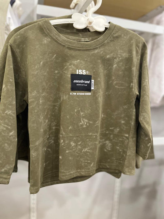 Heavy Cotton Men's T-Shirts Graphic High Quality Print Brown Acid Wash t Shirt