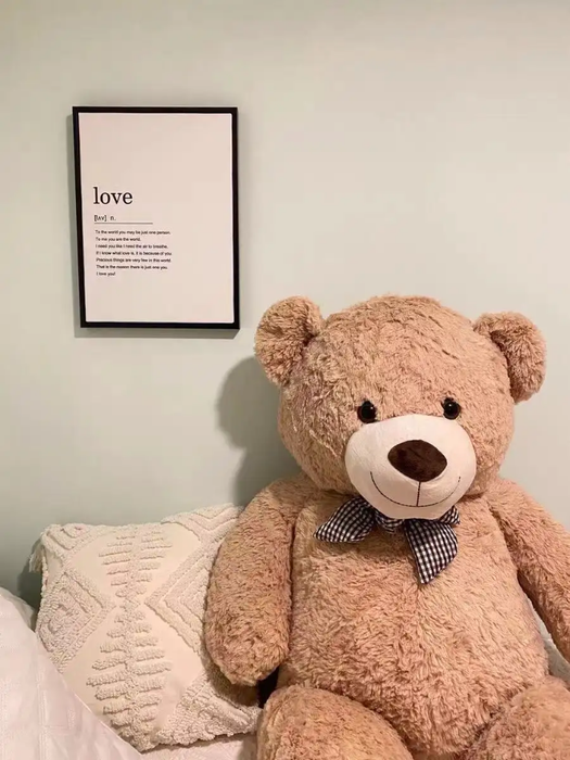 Life-Size 2m Tall Giant Teddy Bear Big Size Soft Cotton Stuffed Animals Birthday Gift Kids Girlfriend Wife Mother's Day