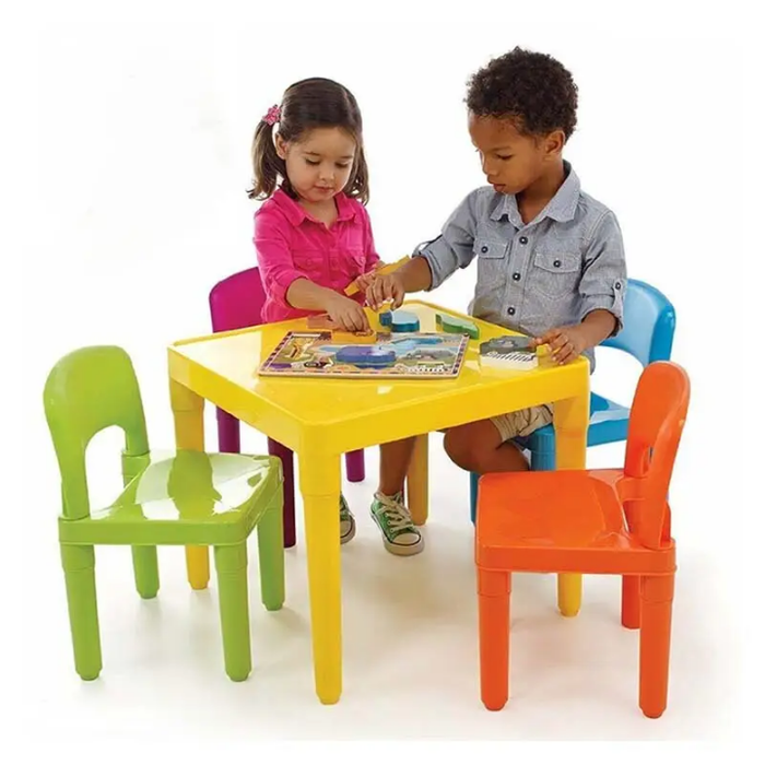 New Design Preschool Furniture Set Children Table and Chair Set Toys Durable Cartoon Kids Plastic Table and Chairs