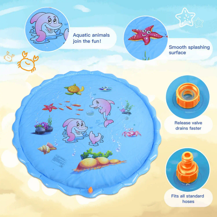 Cheap Price Outdoor Play Water Spray Play Mat for Kids OEM Splash Foldable Pet Bath With Splash Sprinkler Kiddie Pool