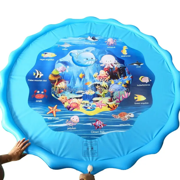 Cheap Price Outdoor Play Water Spray Play Mat for Kids OEM Splash Foldable Pet Bath With Splash Sprinkler Kiddie Pool