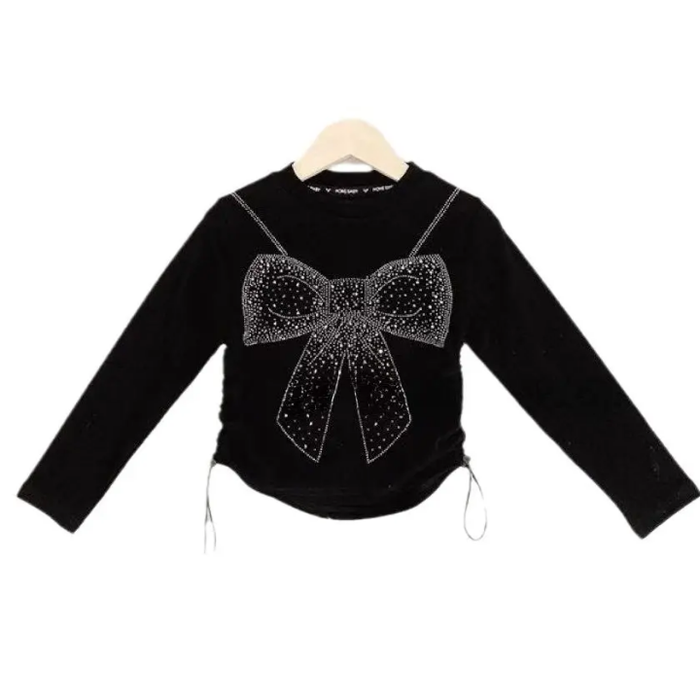 Long Sleeved Top with Ribbon