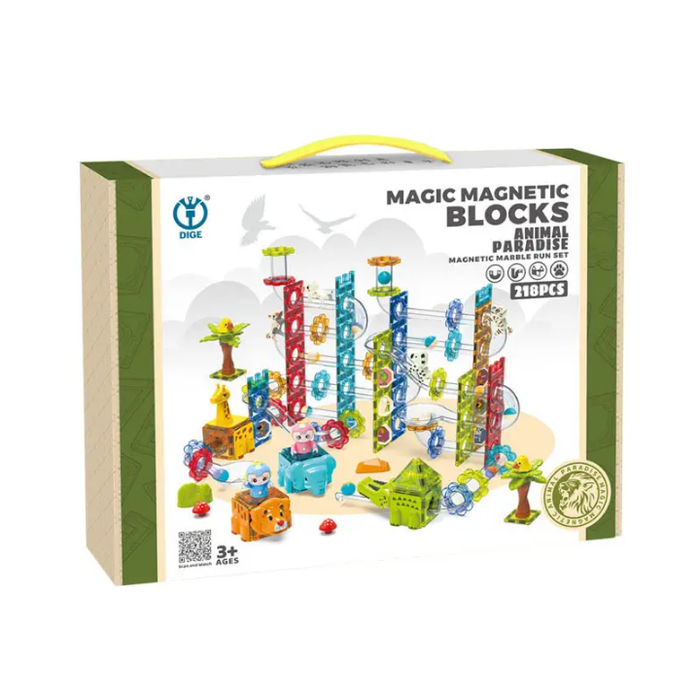 2025 New Trend Magnetic Tiles Colorful Educational Marble Runs Toys Inspirational Creativity for Kids Interesting