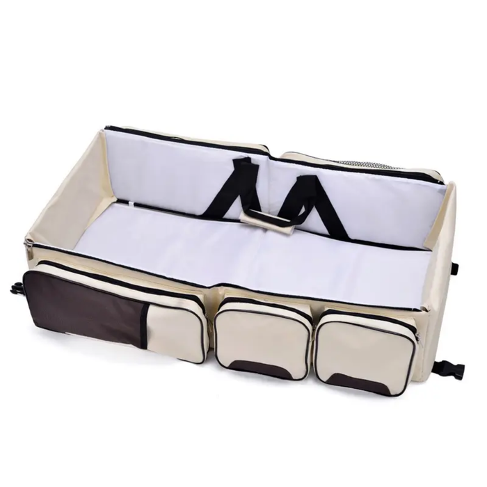 Portable Waterproof Mummy Back Pack Multifunctional Foldable Crib Baby Bed Large Capacity Diaper Bag With Changing Station