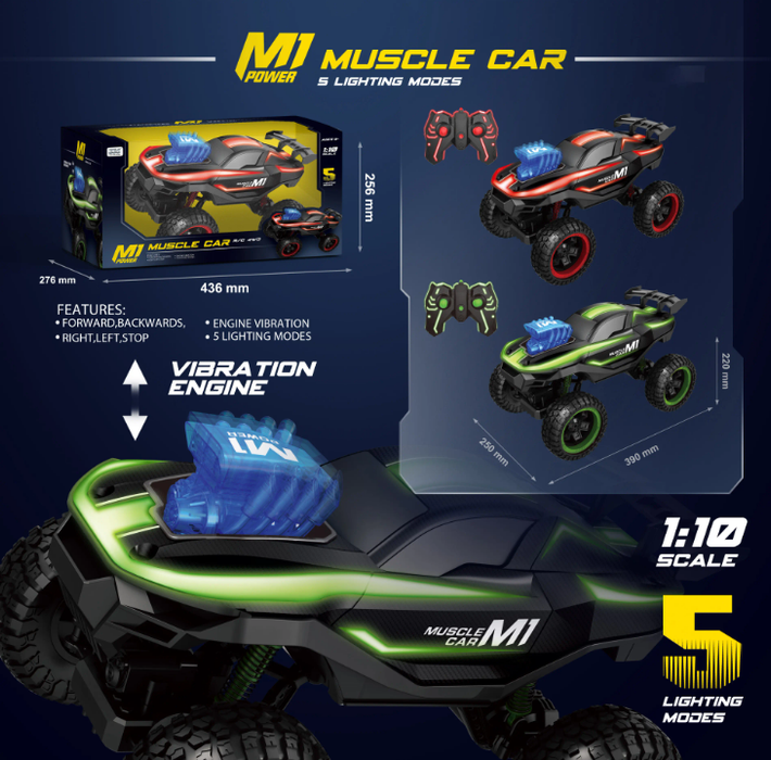 2024 Top Selling 1:10 2.4G High Speed Climbing RC Car Kids Playing Stunt Vehicle Spin Dancing With Light